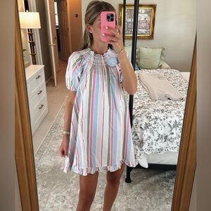 Hill House - Genevieve Nap Dress in Rainbow
Stripe - NWOT